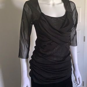 Athena Marie Black Lace Blouse